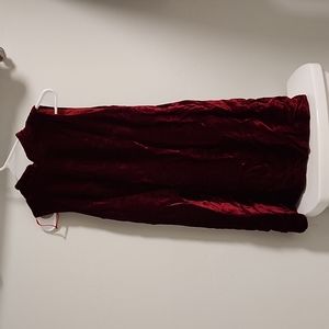 Crushed red velvet dress